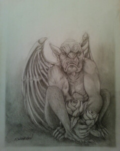 Drawing of a Gargoyle