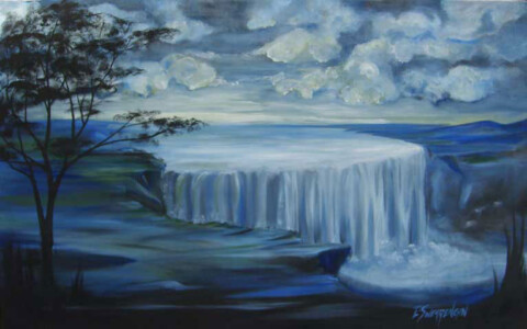 Painting a waterfall